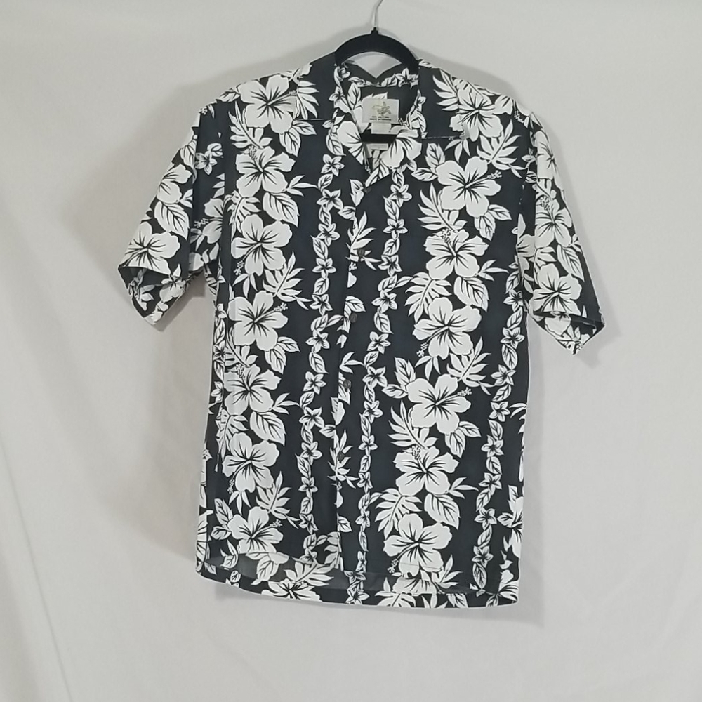 Vintage Dark Gray Hawaiian Shirt
